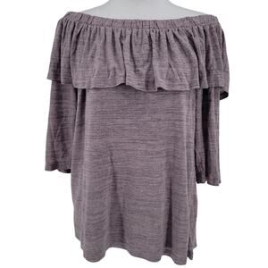 Anthropologie Dolan Off Shoulder Top Ruffle Tunic Fairy Grunge Purple Size‎ PL